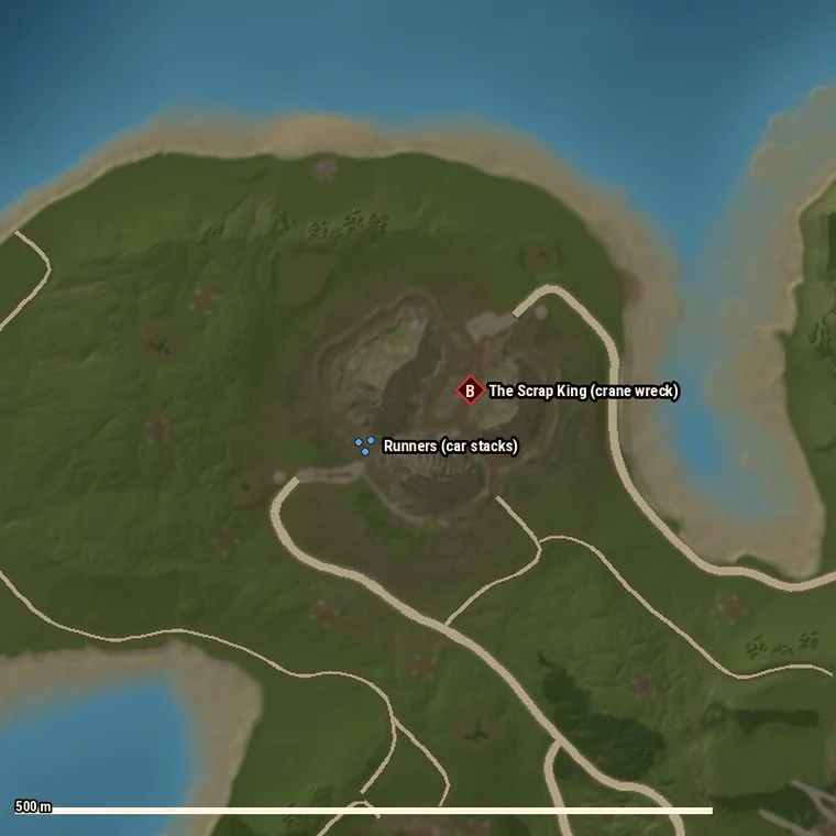 Map of the Scrap King at the Junkyard